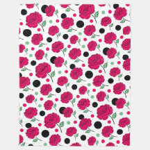 Rose vin vert motif graphique à pois moderne