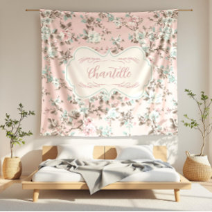 Couverture Polaire Rose Vintage Chantelle Pink