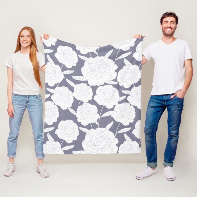 Couverture Polaire Rose Vintage transparent (En situation)