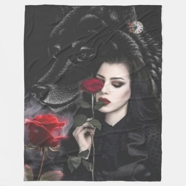 COUVERTURE POLAIRE ROSE WOLF (Devant)