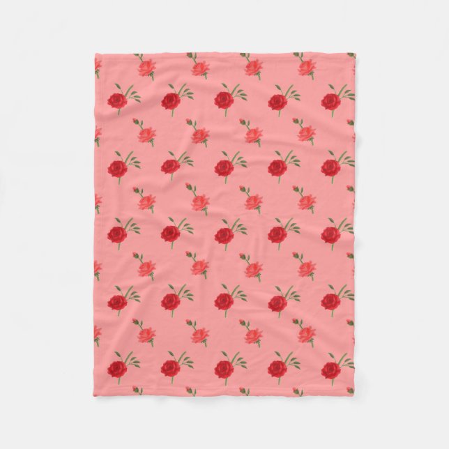 Couverture Polaire Roses (Devant)