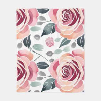 Couverture Polaire Roses Abstraits Dans Des Couleurs Pastel