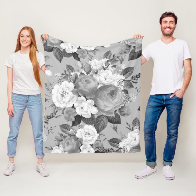 Couverture Polaire Roses d'aquarelle 9 (En situation)