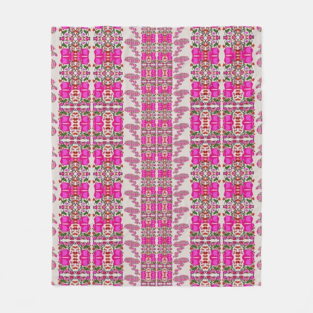 Couverture Polaire Roses Florales Assorties (Devant)