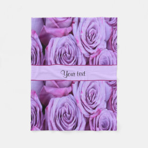 Couverture Polaire Roses lilas