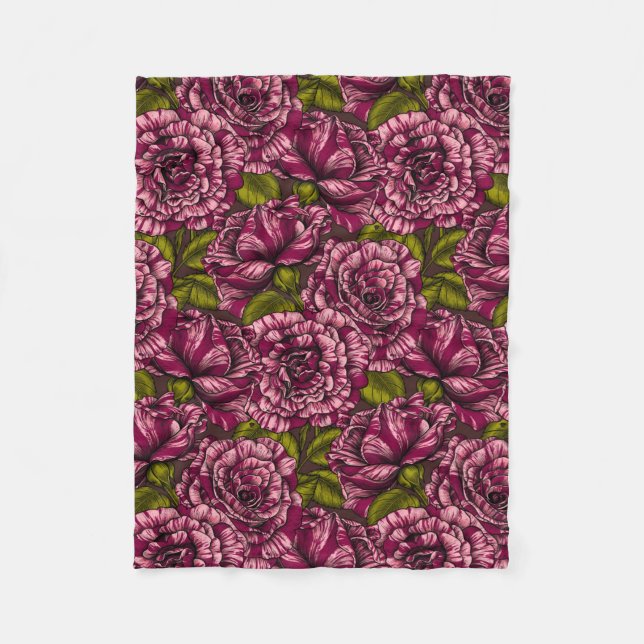 Couverture Polaire Roses pour vous (Devant)