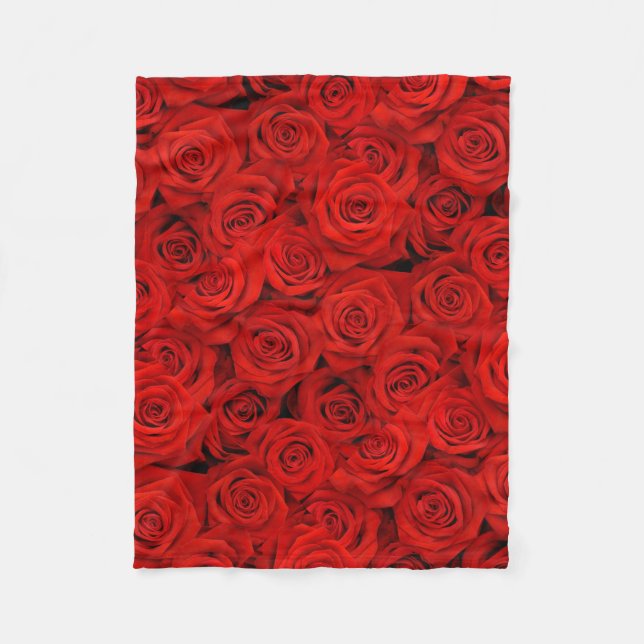 Couverture Polaire Roses rouges (Devant)