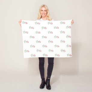 Couverture Polaire Roses Rouges, Motif De Roses, Fleurs