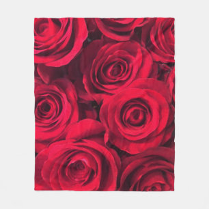 Couverture Polaire Roses rouges riches
