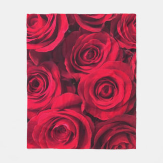 Couverture Polaire Roses rouges riches