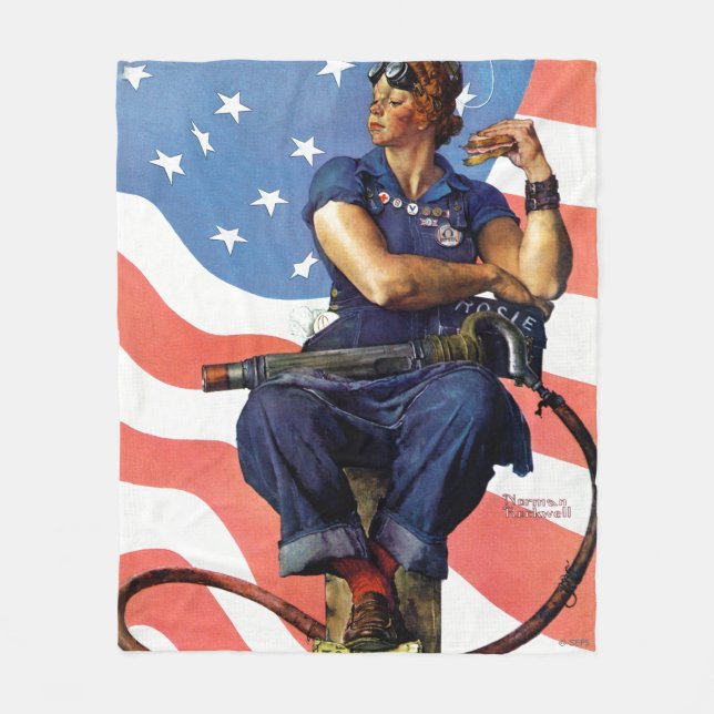 Couverture Polaire Rosie la riveteuse (Devant)