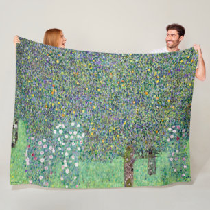 Couverture Polaire Rosiers Sous Les Arbres, Gustav Klimt