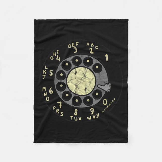 Couverture Polaire Rotary Dial Vintage Old Phones Numbers  (Devant)