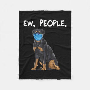 Couverture Polaire rottweiler de nouvelles personnes chien portant un