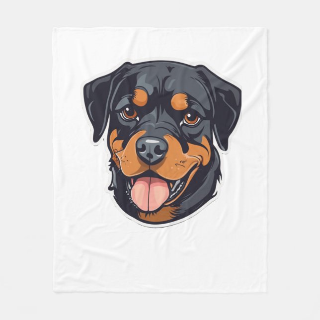 Couverture Polaire Rottweiler Romp des chiots aux partenaires paw-som (Devant)