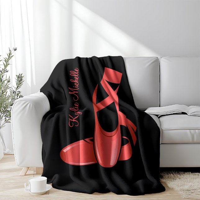 Couverture Polaire Rouby Red Ballet Chaussures avec nom Danse (Créateur téléchargé)