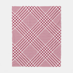 Couverture Polaire Rouge blanc cristallin Plaid : Tweeter Tartan