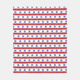 Couverture Polaire Rouge blanc et bleu patriotique