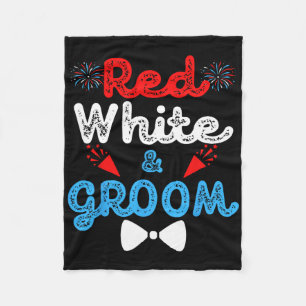 Couverture Polaire Rouge Blanc Et Marié Drôle De Mariage 4 Juillet