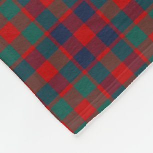 Couverture Polaire Rouge clair et bleu plaid McGowan Tartan