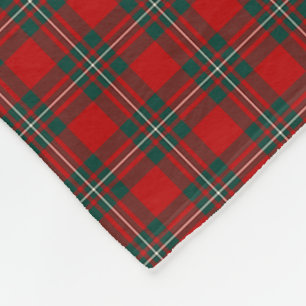 Couverture Polaire Rouge de clan de MacGregor et tartan de Forest