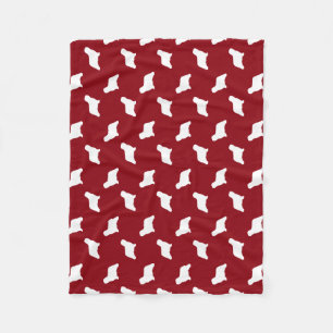 Couverture Polaire Rouge de motif de silhouettes de Komondor