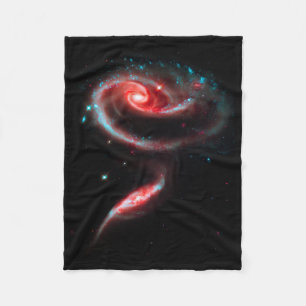 Couverture Polaire Rouge de rose de galaxie