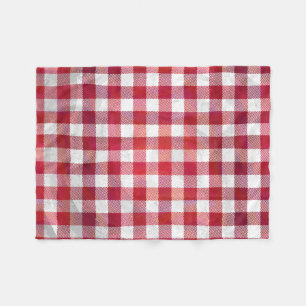 Couverture Polaire Rouge et blanc de plaid de Buffalo