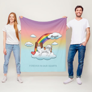 Couverture Polaire Rouge Et Blanc Papillon Cute Dog Rainbow Memorial