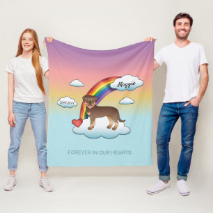 Couverture Polaire Rouge Et Tan Rottweiler Mignonne Chien Rainbow Mem