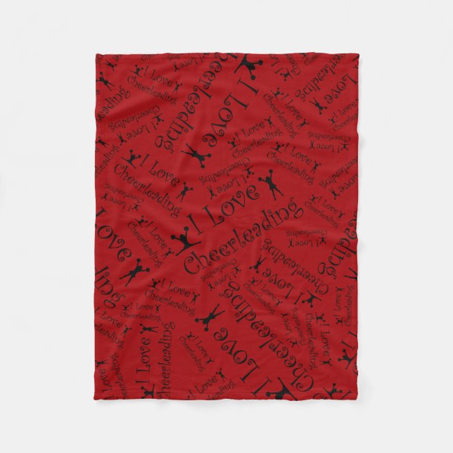 Couverture Polaire Rouge J'aime la chevelure (Devant)
