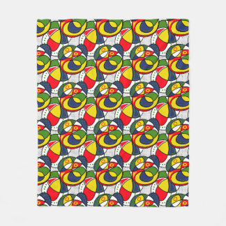 Couverture Polaire Rouge Jaune Bal de Plage Vert Volet Blanche