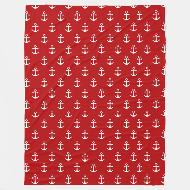 Couverture Polaire Rouge nautique (Devant)