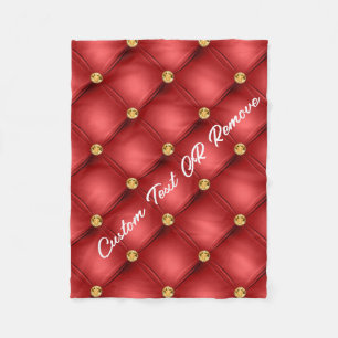 Couverture Polaire Rouge or Gemstone Tuft Fleece Blanche Texte person
