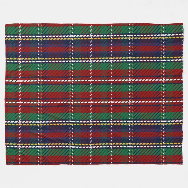 Couverture Polaire Rouge Plaid Scottish Rustique Flannel Imprimer (Devant (Horizontal))