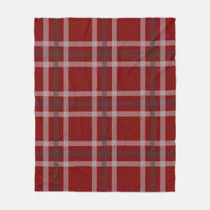 Couverture Polaire Rouge Tartan À damiers traditionnel écossais Plaid