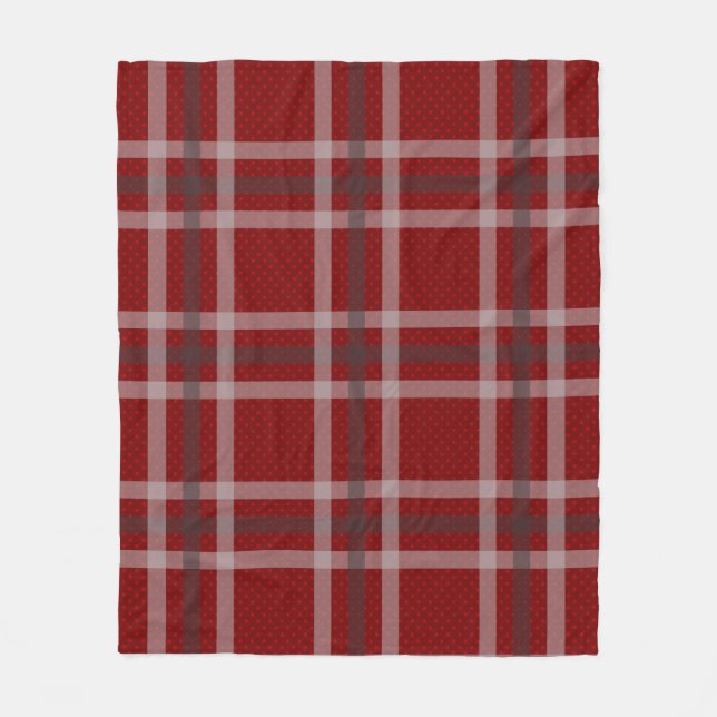 Couverture Polaire Rouge Tartan À damiers traditionnel écossais Plaid (Devant)