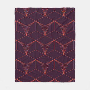 Couverture Polaire Rouge-violet, simple, élégant, graphique luxueux