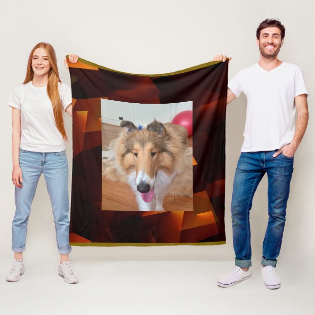 Couverture Polaire Rough Collie Chien (En situation)