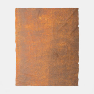 Couverture Polaire Rouille noire, texture métallique gros plan.