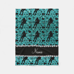 Couverture Polaire Rouleau bleu Derby de parties scintillantes