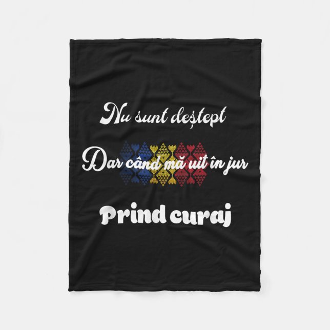 Couverture Polaire Roumain traditionnellement drôle (Devant)