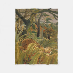 Couverture Polaire Rousseau Jungle Tropical Tiger Art