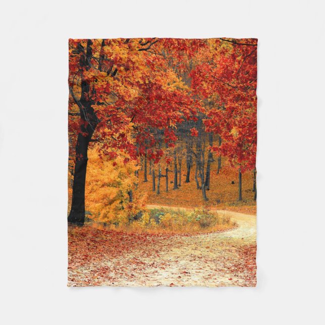 Couverture Polaire Route d'automne (Devant)