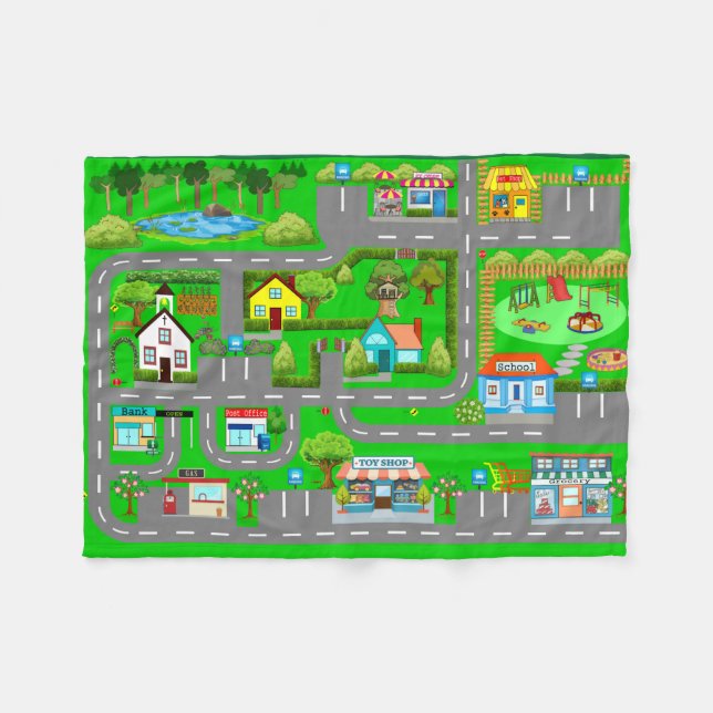 Couverture Polaire Routes pour voitures (Devant (Horizontal))