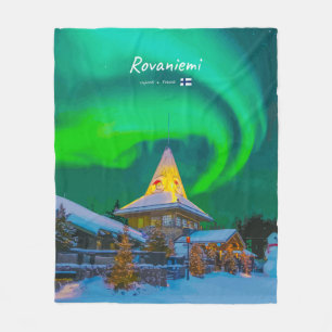 Couverture Polaire Rovaniemi, Finlande - Aurore magique