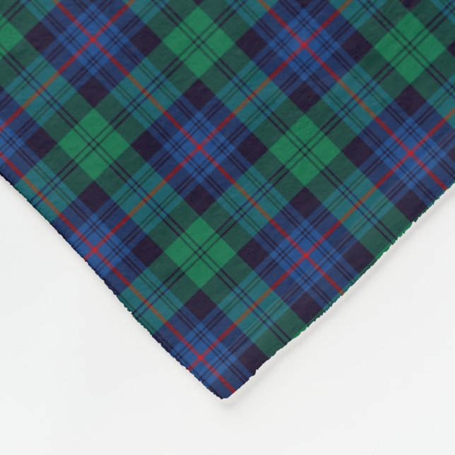 Couverture Polaire Royal Blue and Green Armstrong Clan Tartan (Coin)