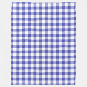 Couverture Polaire Royal Blue En vichy Motif
