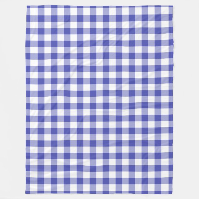 Couverture Polaire Royal Blue En vichy Motif (Devant)