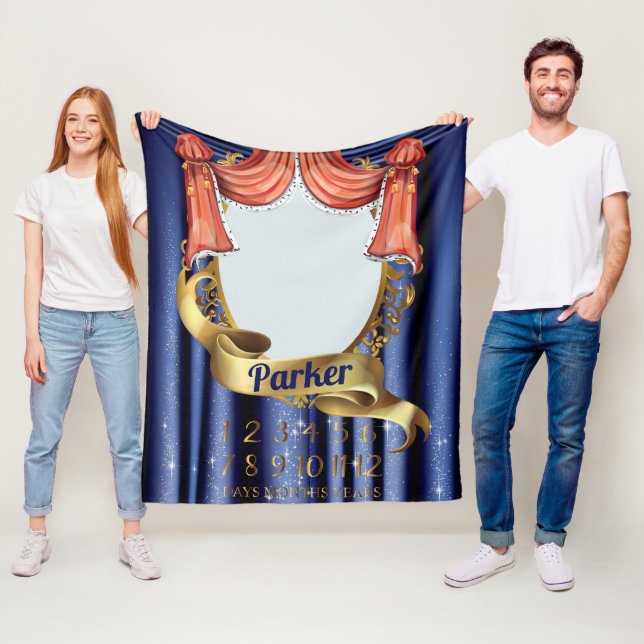 Couverture Polaire Royal Prince Baby Milestone (En situation)